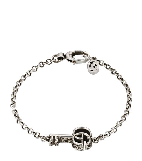 gucci key bracelet silver